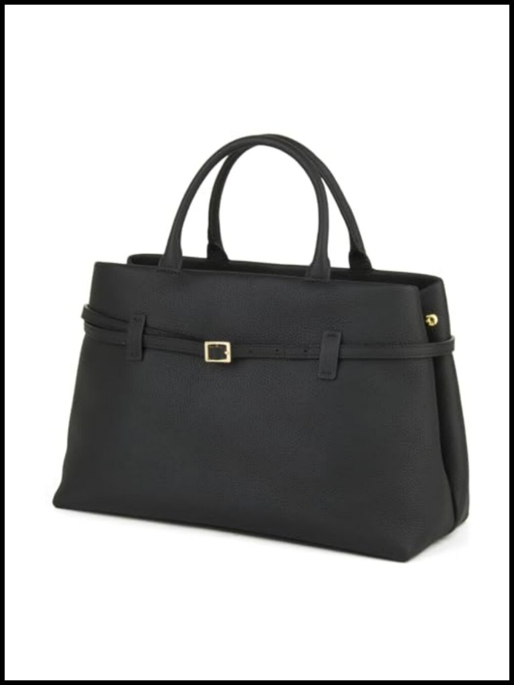 Full-Grain Cowhide Leather Top Handle Satchel Work Tote Bag